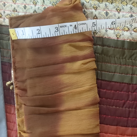 Vintage DEEPA GURNANI* silk tie dye and brass snap close clutch w/dust bag - Picture 10 of 12